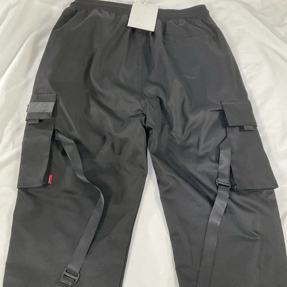 Aelfric Eden Land Combat Group Pants Mens Black Cargo Jogger Straps - Size L 337
